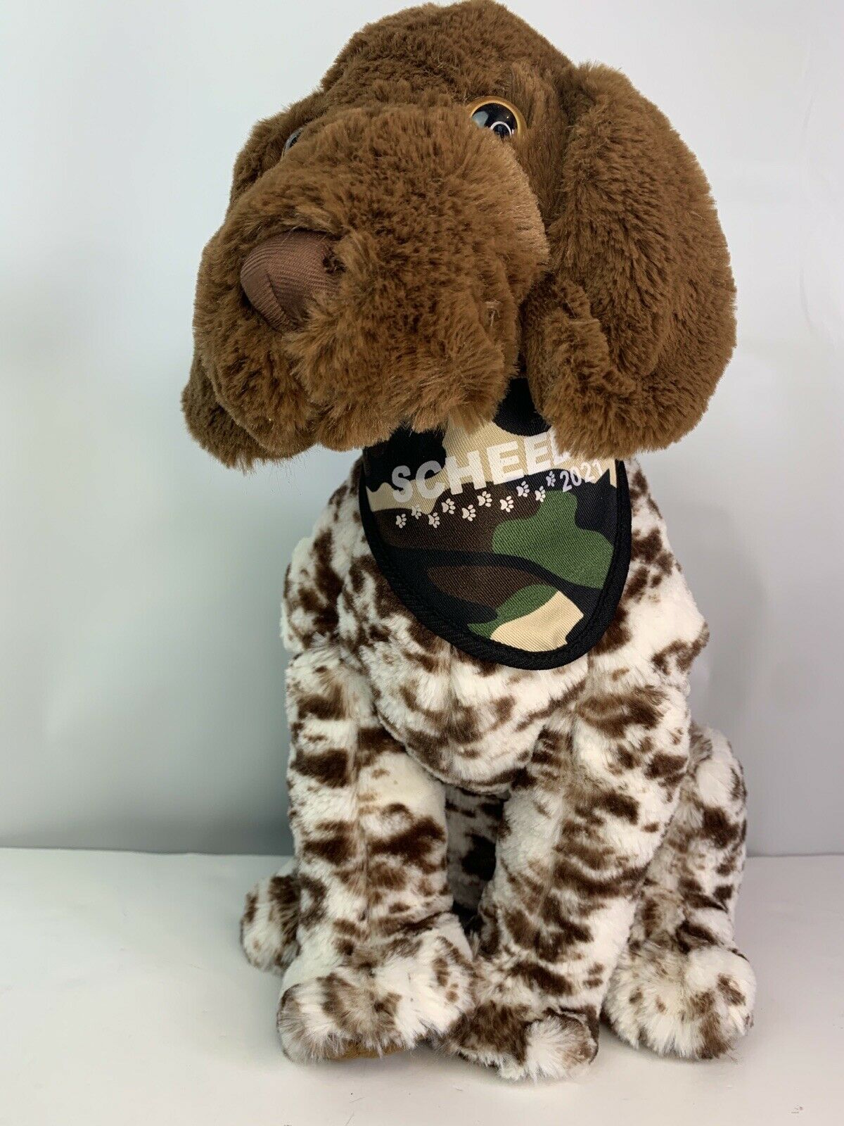 Scheels German Pointer Dog Marble Coat Hunting Scarf Stuffed Plush Puppy Jaag