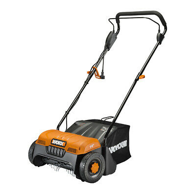 Worx Wg850 12 Amp 14" Electric Dethatcher With Collection Bag