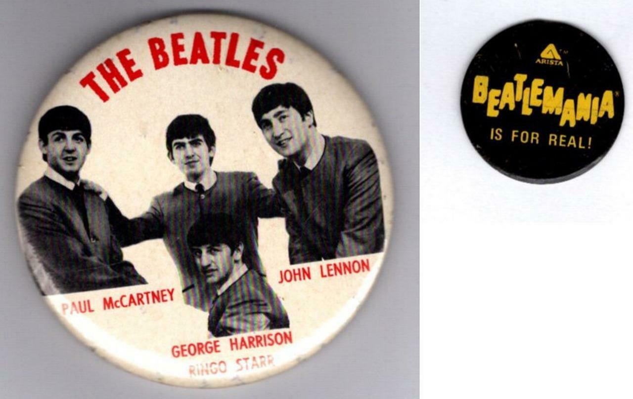 2 Original 1960s Beatles Pins