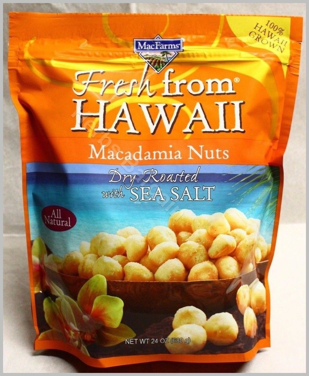 Macfarms Macadamia Nuts Dry Roasted With Sea Salt 24oz Sealed Bag Exp:09/2022