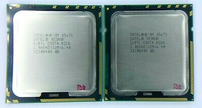 Matched Pair Of Intel Xeon X5675 3.06ghz Six Core Slbyl Processor W/grease