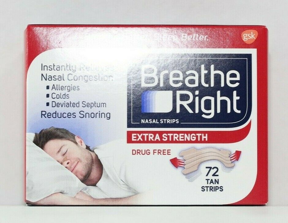 Breathe Right Extra Strength Nasal Strips 72 Tan Strips