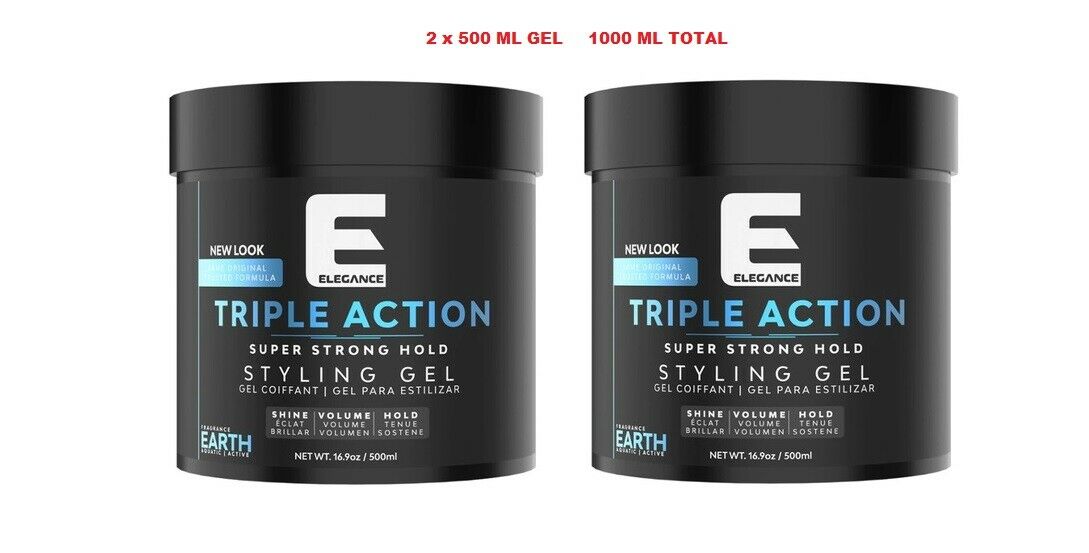 New Sada Pack Elegance Triple Action Hair Styling Gel Extra Strong Hold 1000ml