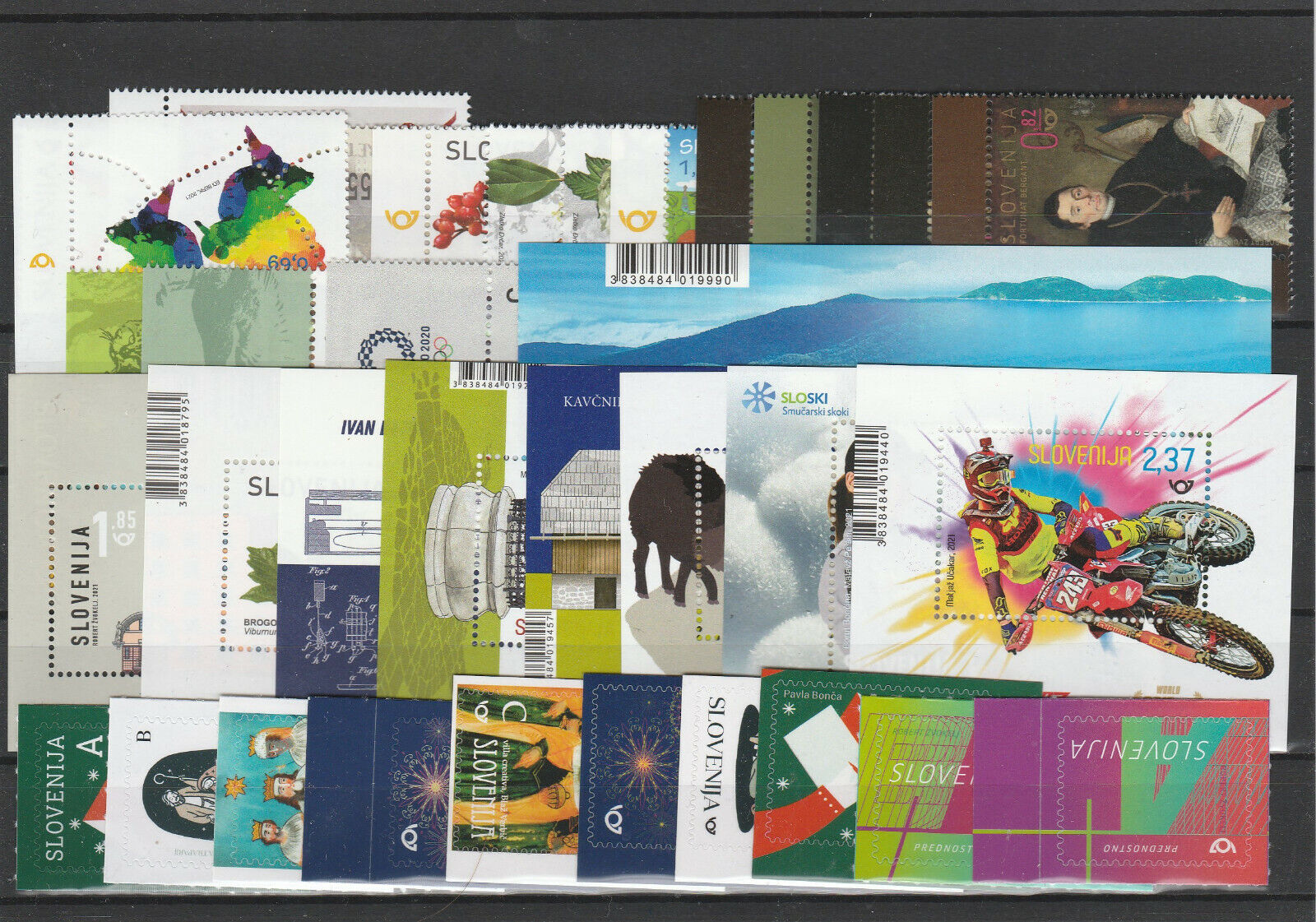Slowenien Slovenia Slovenie 2021 year set all stamps, MNH Tim gajser, Olympic