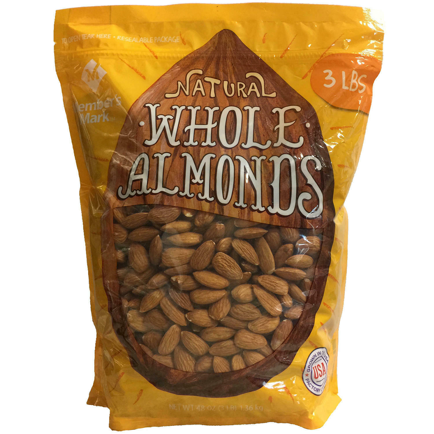 Member's Mark Natural Whole Almonds (3 Lbs.) Free Shipping