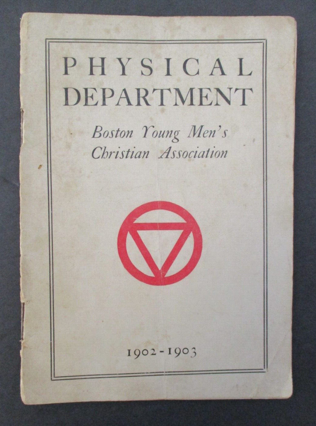PHYSICAL DEPARTMENT Boston YMCA Booklet for 1902-1903, Illustrated