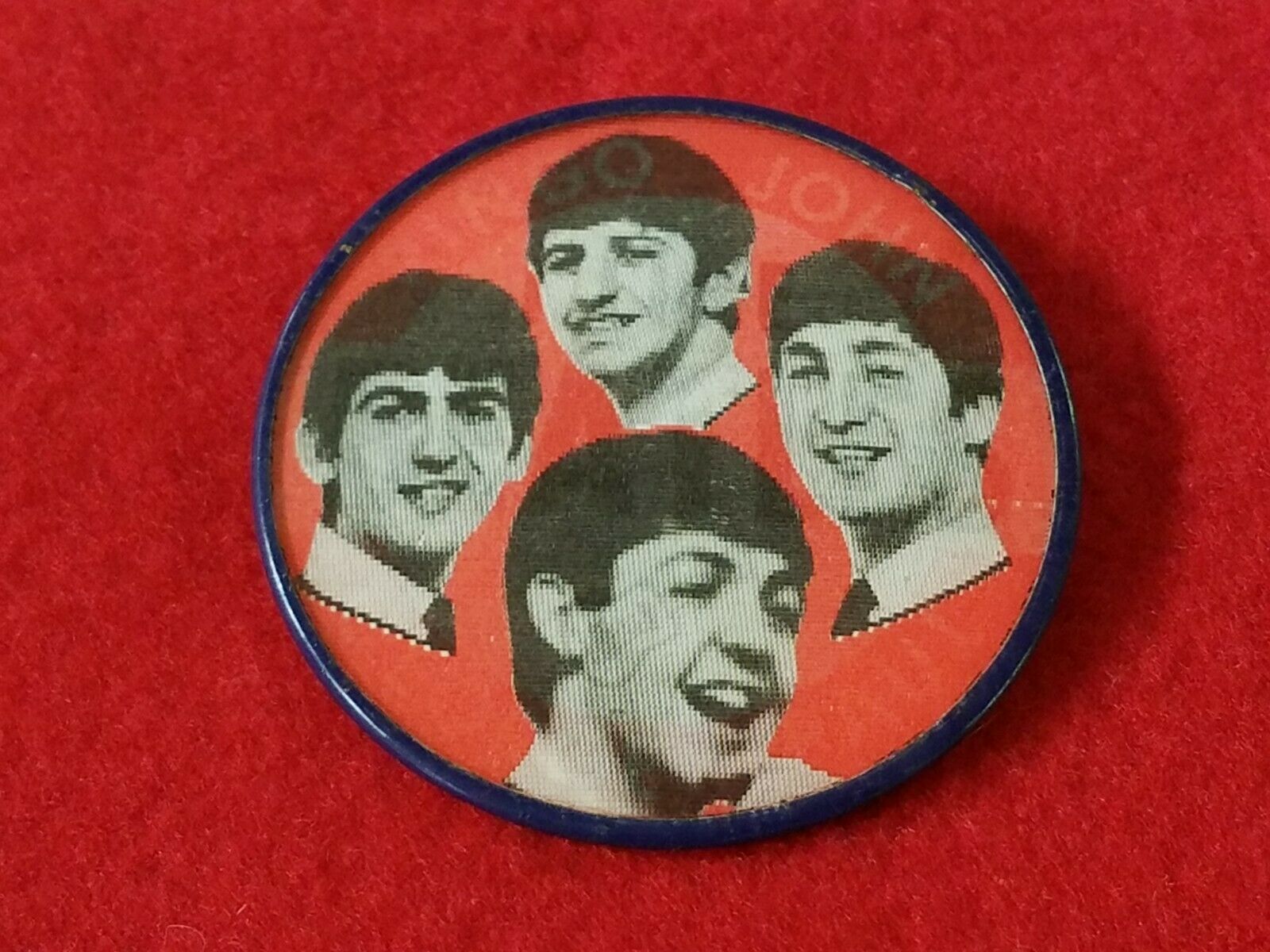 1964 "i Like Beatles" John, Paul, Ringo & George Vari Vue Flicker Button