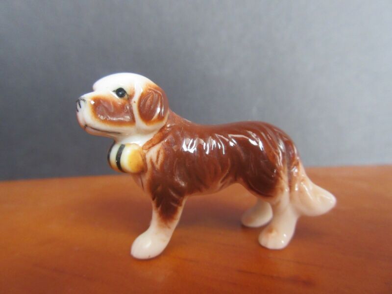 Vintage Miniature Saint Bernard Dog Or Puppy Bone China