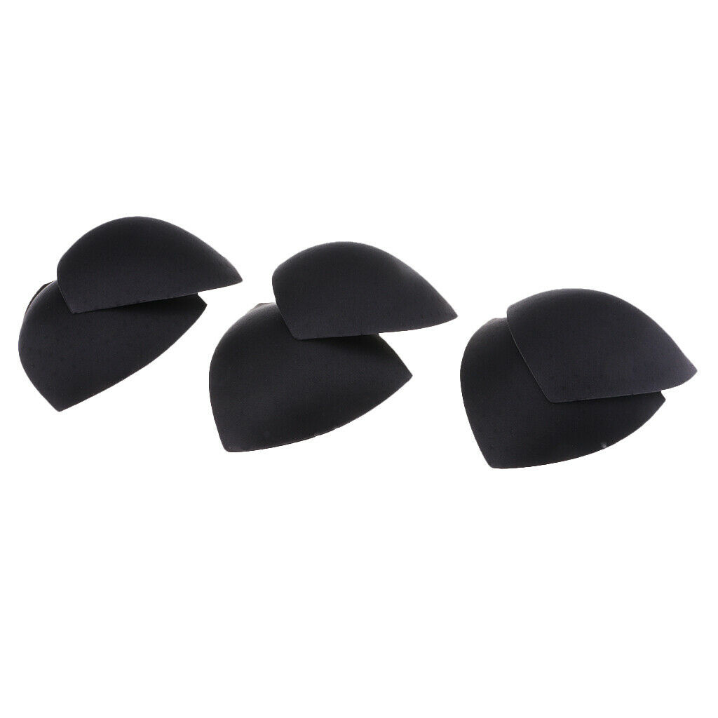 3pairs Black Triangle Replacement Bra Pads Inserts For Sport Underwear With Hole