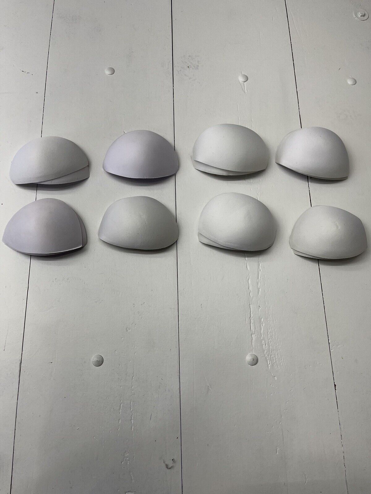 Sew-in White Teardrop Bra Cups Pads Inserts 8 Pairs Size 32